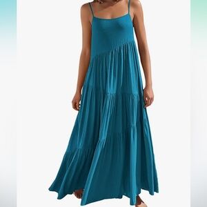 Elegant Teal Maxi Dress